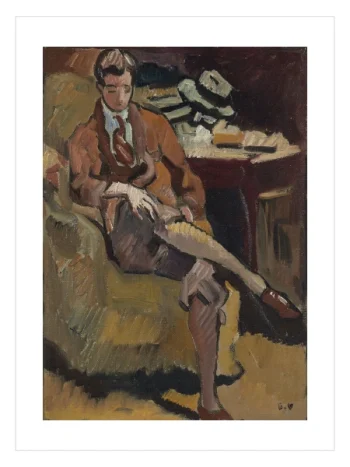 Seated Figure Poster vintage iç mekan sanat baskısı