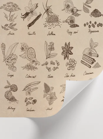 Tarçın vanilya safran poster tasarımı