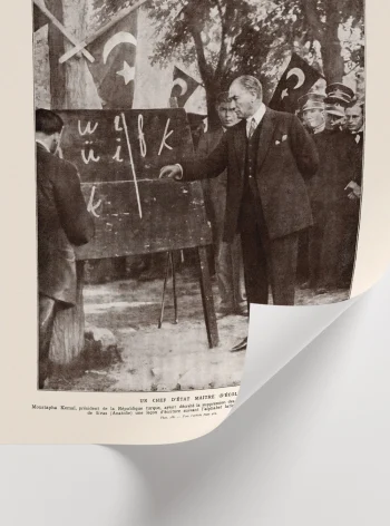 Vintage L'Illustration Dergi Kapağı Atatürk Duvar Posteri