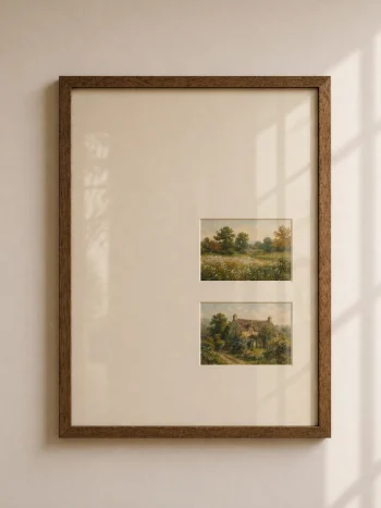 Kişiye özel 2 fotoğraflı paspartulu çerçeveli poster modeli sweetco