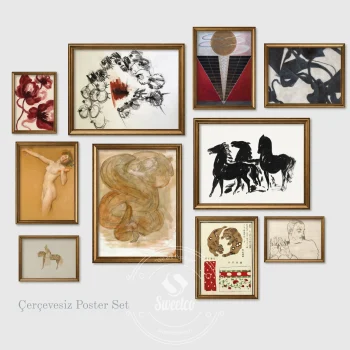 Eclectic art poster set modern duvar dekorasyonu