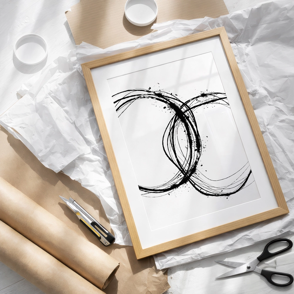 Minimalist salon için modern İskandinav çerçeveli poster seti