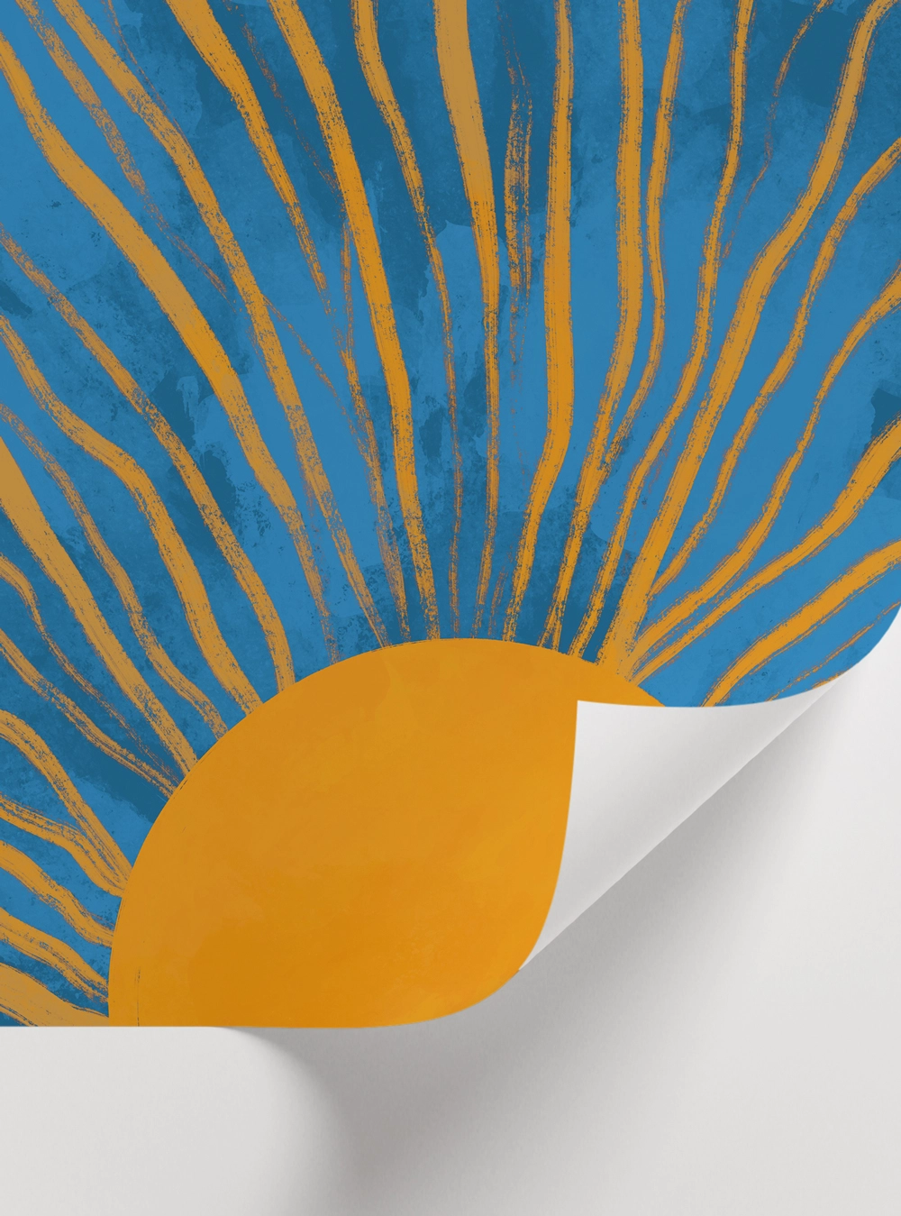 Organik güneş ışınlarından oluşan modern dekoratif sanat baskısı