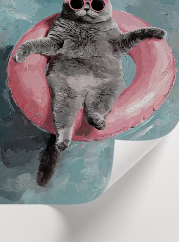 modern kedi duvar tablosu dekorasyon