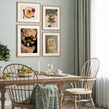 Modern mutfak için Sweet Moments poster seti duvar dekoru