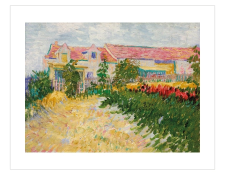 Vincent van Gogh House at Auvers Poster - Empresyonist Köy Manzarası - Görsel 4