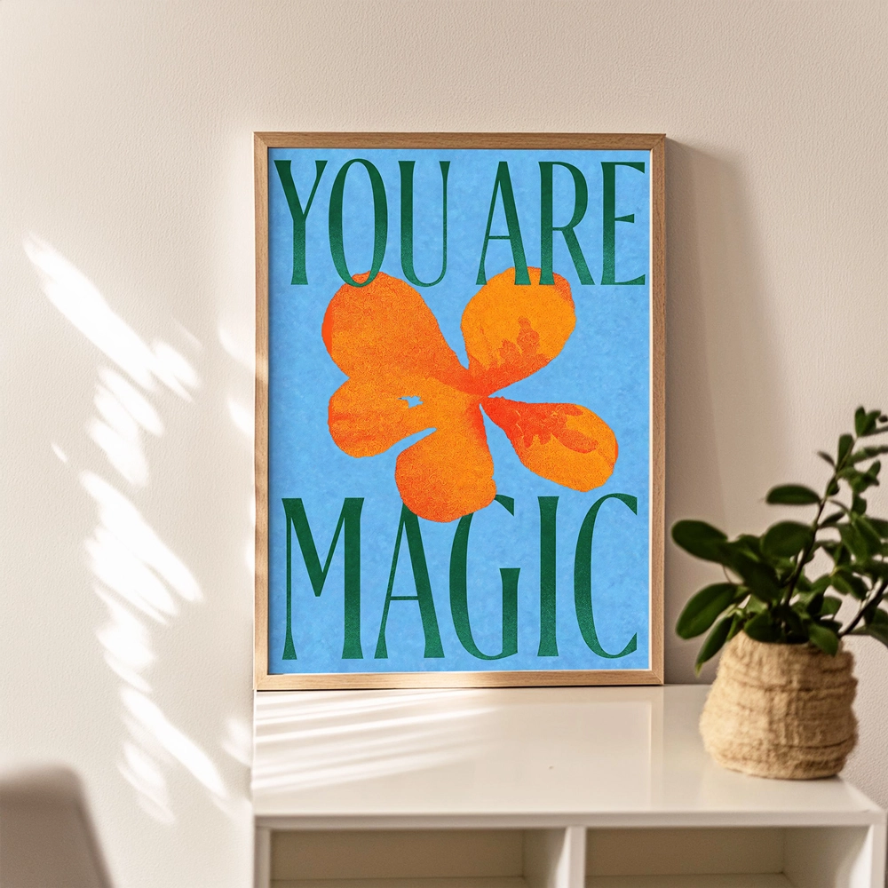 You Are Magic Floral Wall Art | Sen Bir Mucizesin Çiçekli Duvar Tablosu - Görsel 4