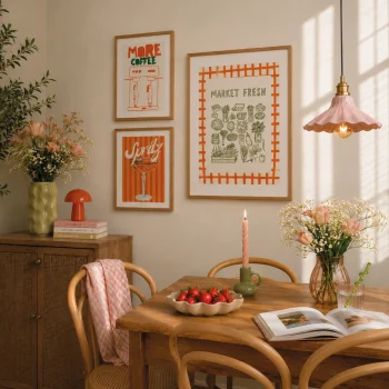 Coffee ve Spritz temalı çerçeveli mutfak posterleri