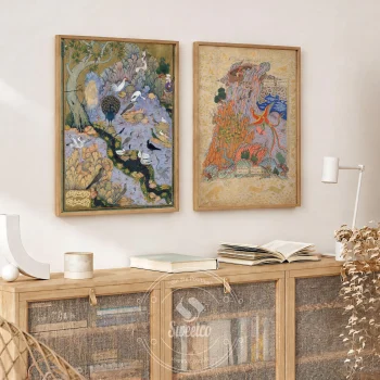 Birds of Paradise Set — Egzotik Kuş Temalı Fars Minyatür Tablo Seti