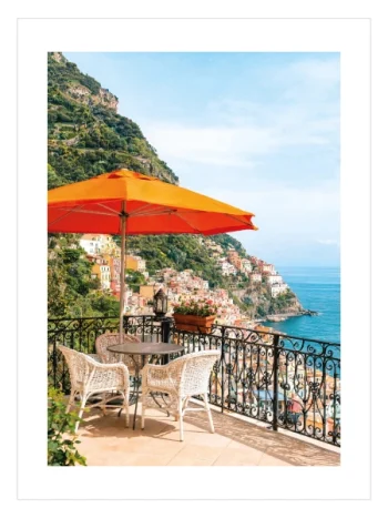 Amalfi Coast Terrace Poster — Amalfi Sahil Terası
