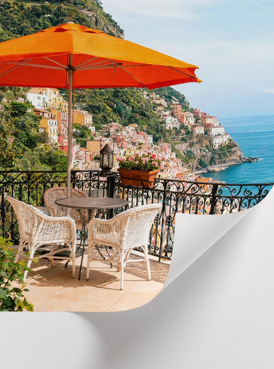 Amalfi Coast Terrace Poster — Amalfi Sahil Terası - Görsel 2