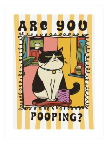 Are You Pooping Kedi Posteri