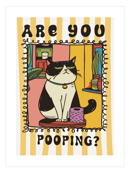 Are You Pooping Kedi Posteri