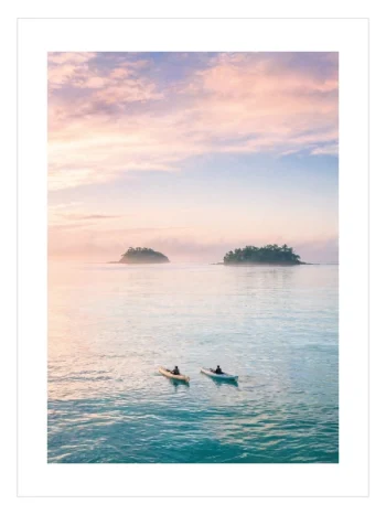 Coastal Sunset Poster — Pastel Gün Batımı Deniz Manzarası