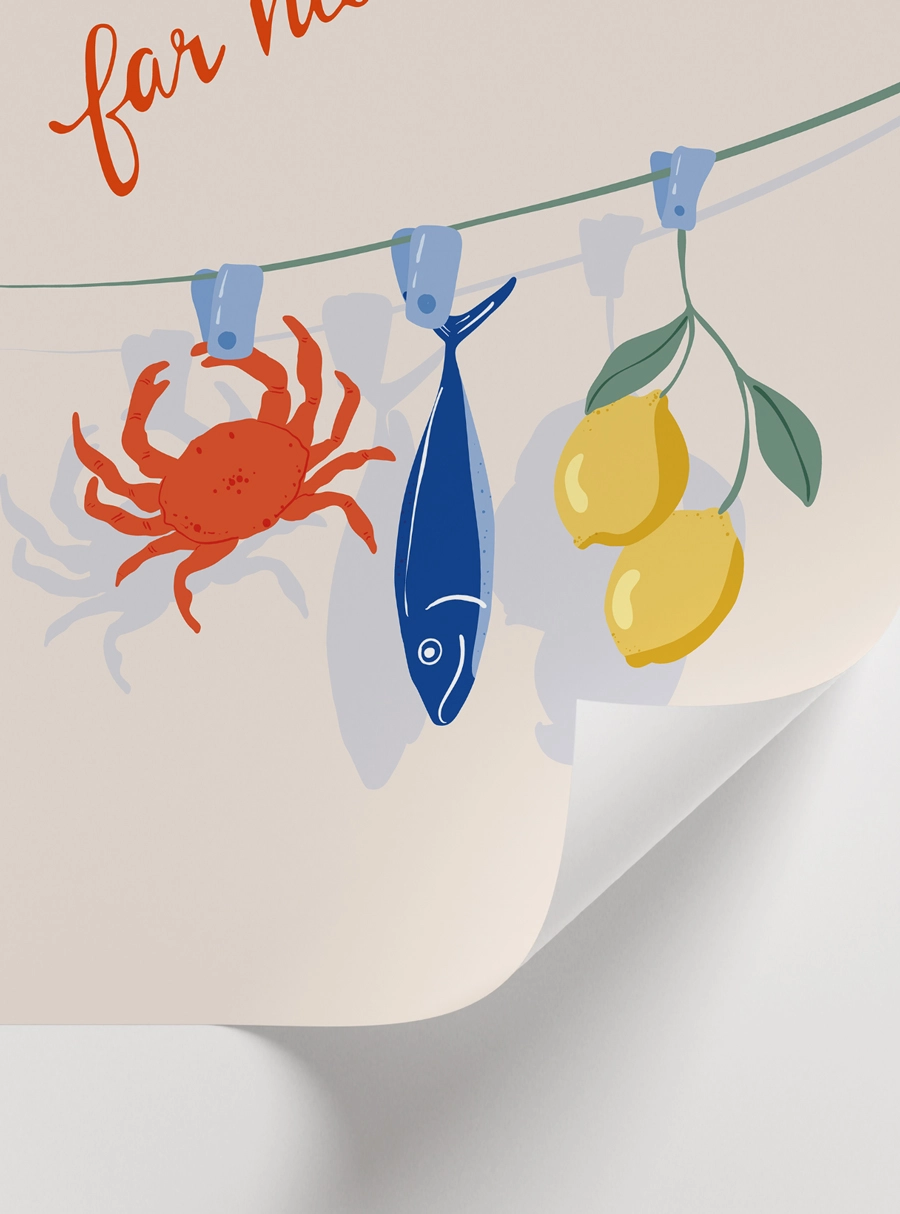 Dolce Far Niente Poster - İtalyan Minimal Deniz Temalı Duvar Dekoru - Görsel 2