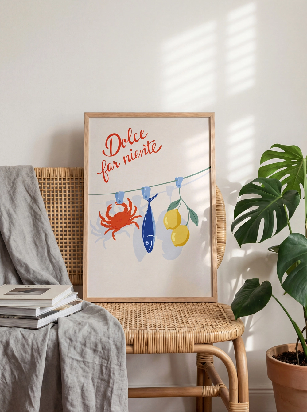 Dolce Far Niente Poster - İtalyan Minimal Deniz Temalı Duvar Dekoru - Görsel 3