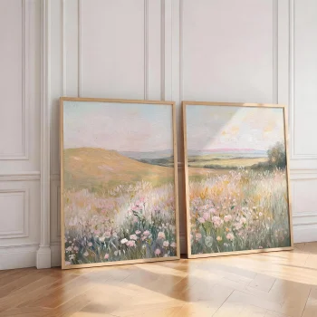 Fields of Tranquility Set — Pastel Kır Çiçeği Manzarası
