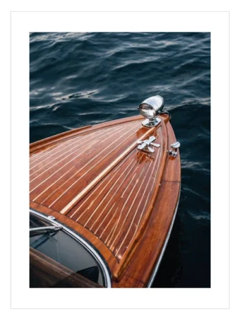 Luxury Wooden Speedboat Poster — Lüks Ahşap Sürat Teknesi