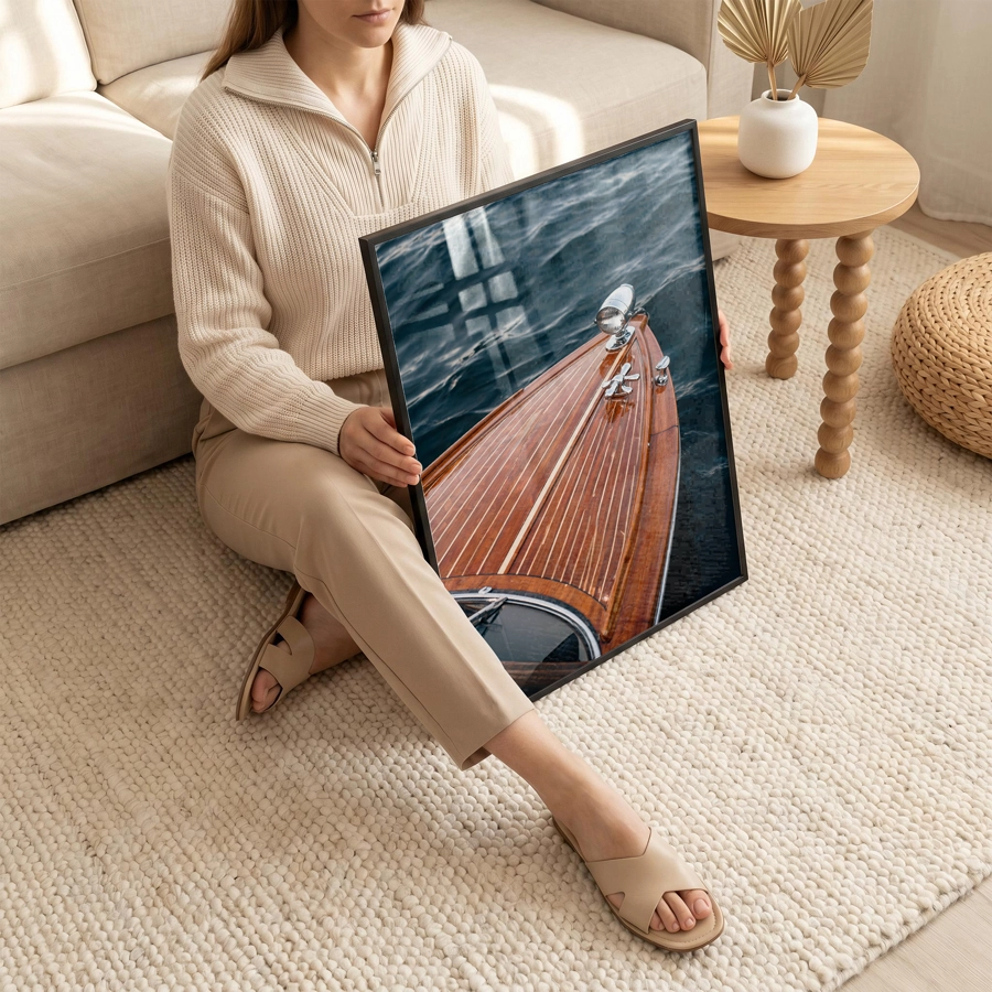 Luxury Wooden Speedboat Poster — Lüks Ahşap Sürat Teknesi - Görsel 3