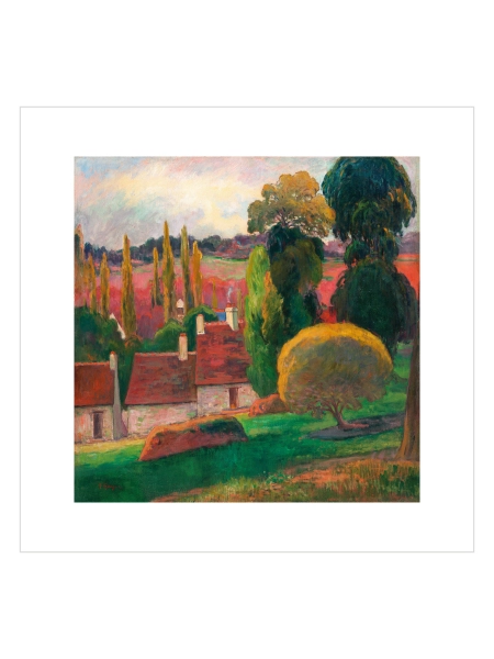 Paul Gauguin Autumn Landscape Poster - Paul Gauguin Sonbahar Manzarası