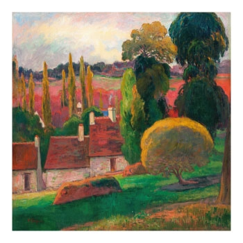 Paul Gauguin Autumn Landscape Poster - Paul Gauguin Sonbahar Manzarası - Görsel 4