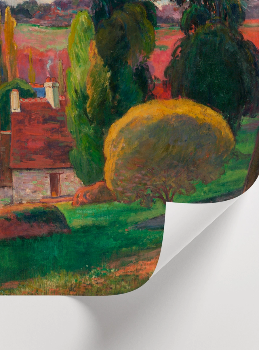 Paul Gauguin Autumn Landscape Poster - Paul Gauguin Sonbahar Manzarası - Görsel 2