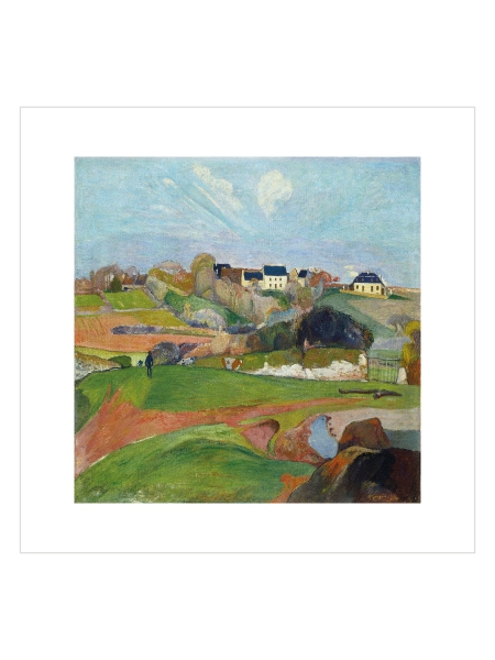 Paul Gauguin Breton Countryside Landscape Poster - Köy Peyzaj Tablosu