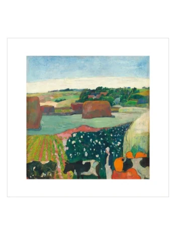 Paul Gauguin Breton Pastoral Landscape Poster - Post-Empresyonist Kırsal Yaşam Tablosu
