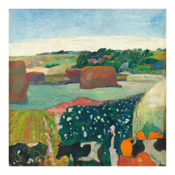 Paul Gauguin Breton Pastoral Landscape Poster - Post-Empresyonist Kırsal Yaşam Tablosu - Görsel 4