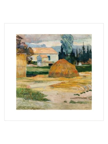 Paul Gauguin Haystacks in Brittany Poster - Kırsal Manzara Tablosu