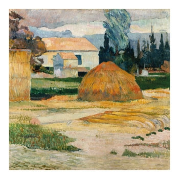 Paul Gauguin Haystacks in Brittany Poster - Kırsal Manzara Tablosu - Görsel 4