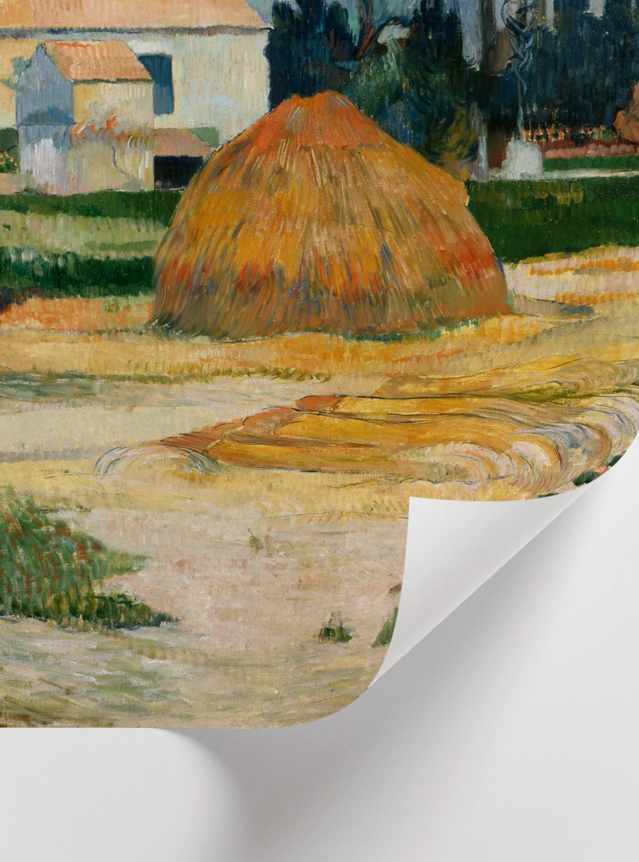 Paul Gauguin Haystacks in Brittany Poster - Kırsal Manzara Tablosu - Görsel 2