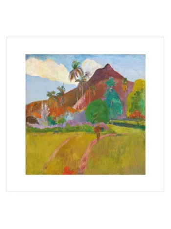 Paul Gauguin Tropical Mountain Landscape Poster - Empresyonist Doğa Tablosu
