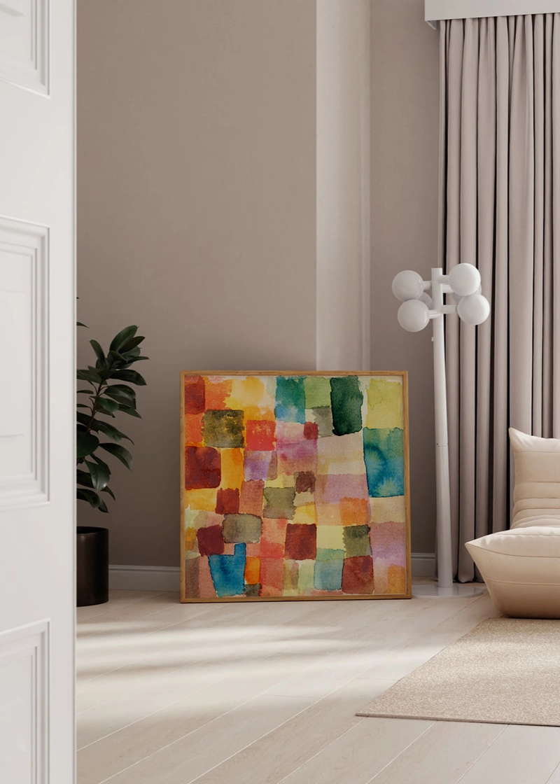 Paul Klee Color Blocks Composition Poster - Görsel 3