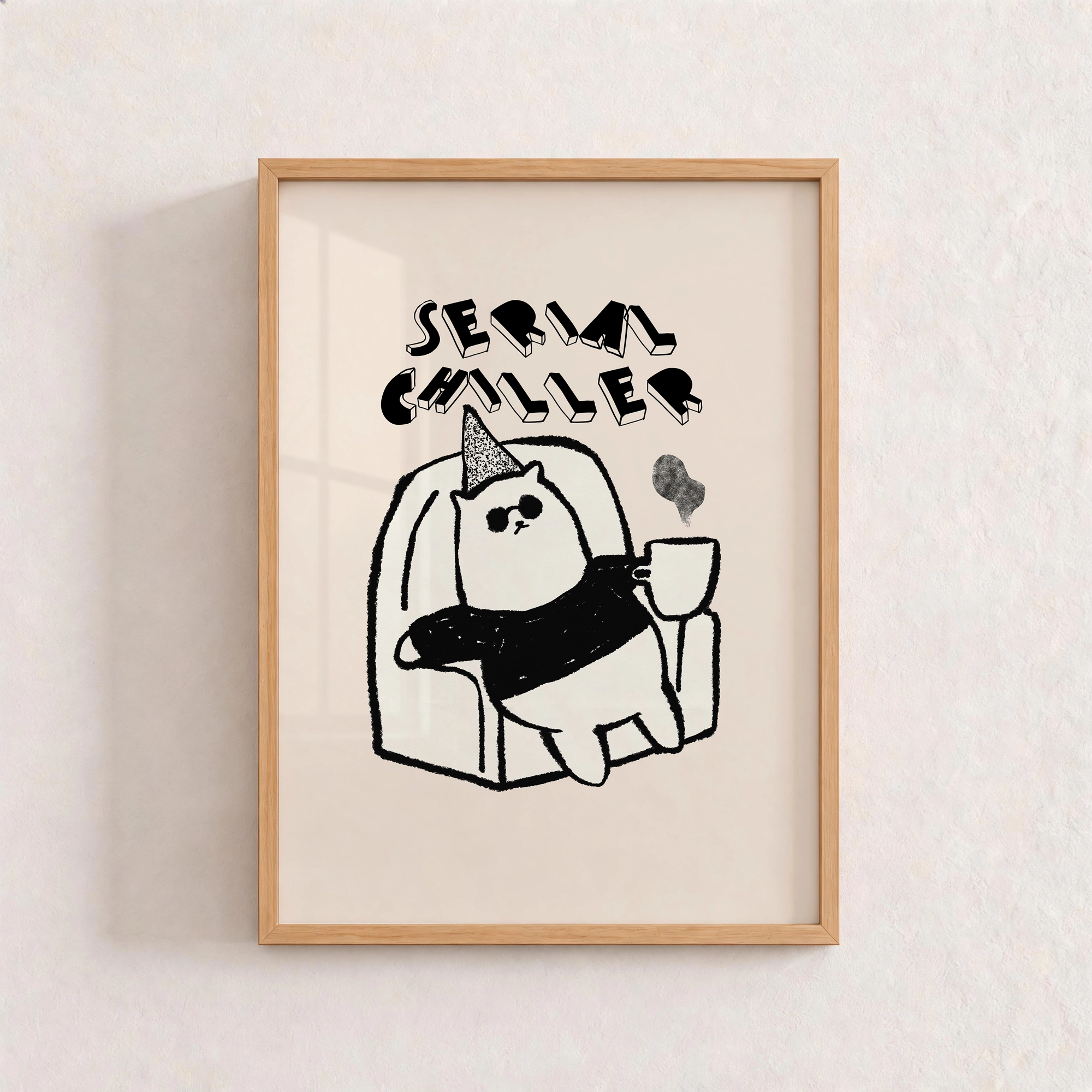 Serial Chiller Cat Poster - Görsel 3