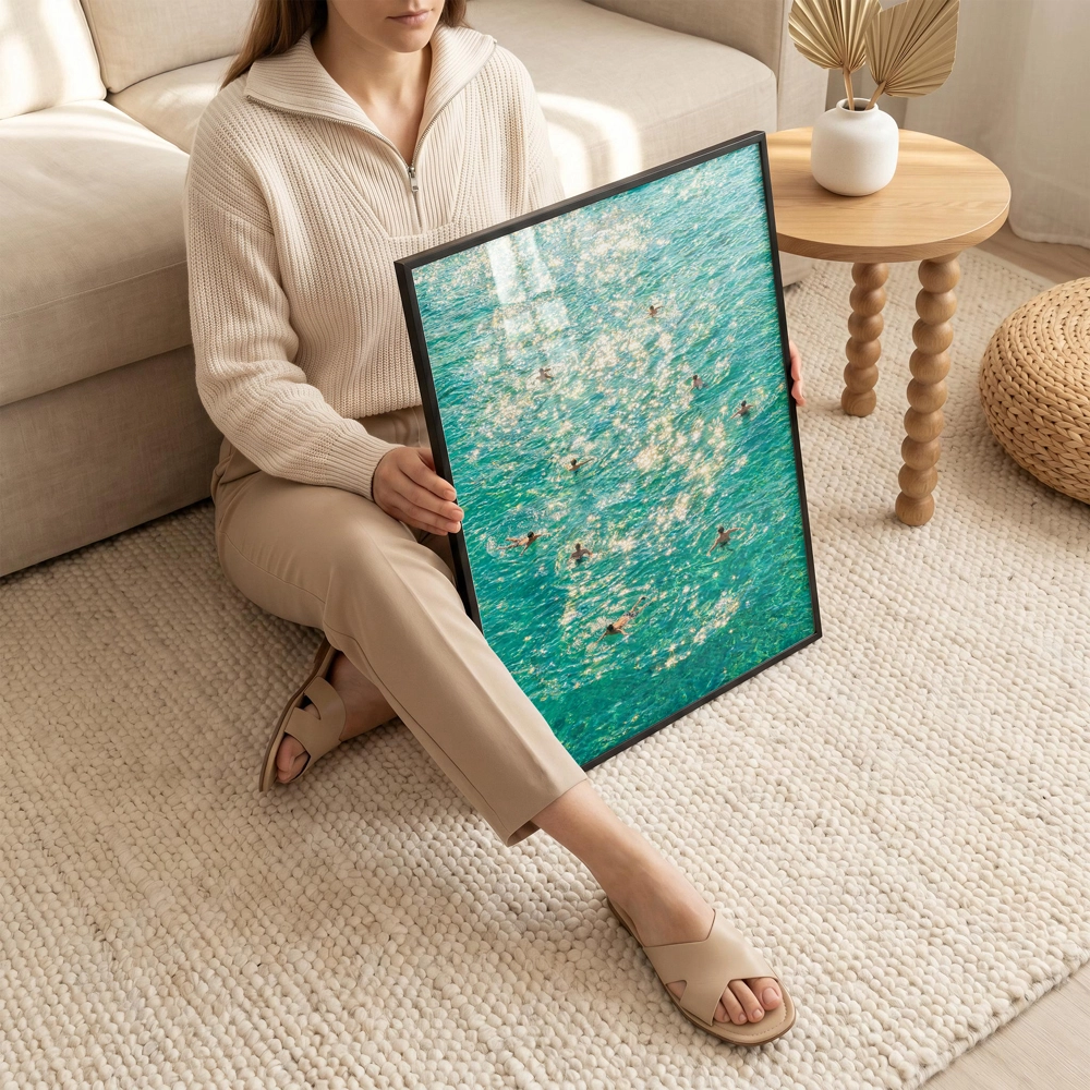 Sparkling Turquoise Sea Poster — Işıltılı Turkuaz Deniz Manzarası - Görsel 3