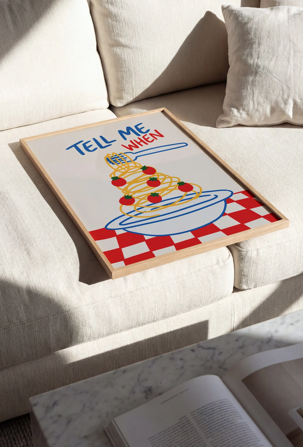 Tell Me When Poster – İtalyan Mutfak Temalı Modern Sanat Baskısı - Görsel 3