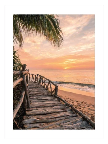 Tropical Beach Sunset Poster — Tropik Gün Batımı Sahil