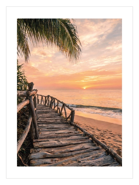 Tropical Beach Sunset Poster — Tropik Gün Batımı Sahil