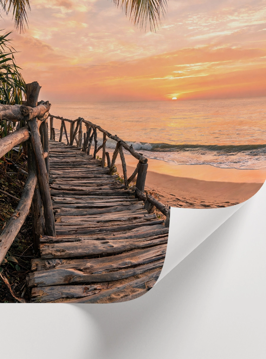 Tropical Beach Sunset Poster — Tropik Gün Batımı Sahil - Görsel 2