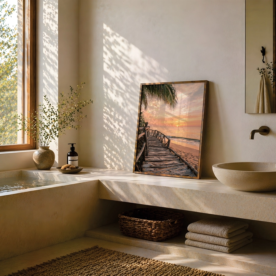 Tropical Beach Sunset Poster — Tropik Gün Batımı Sahil - Görsel 3