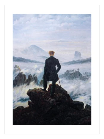 Wanderer Above the Sea of Fog tablosu klasik romantizm dönemini yansıtan premium duvar dekoru.