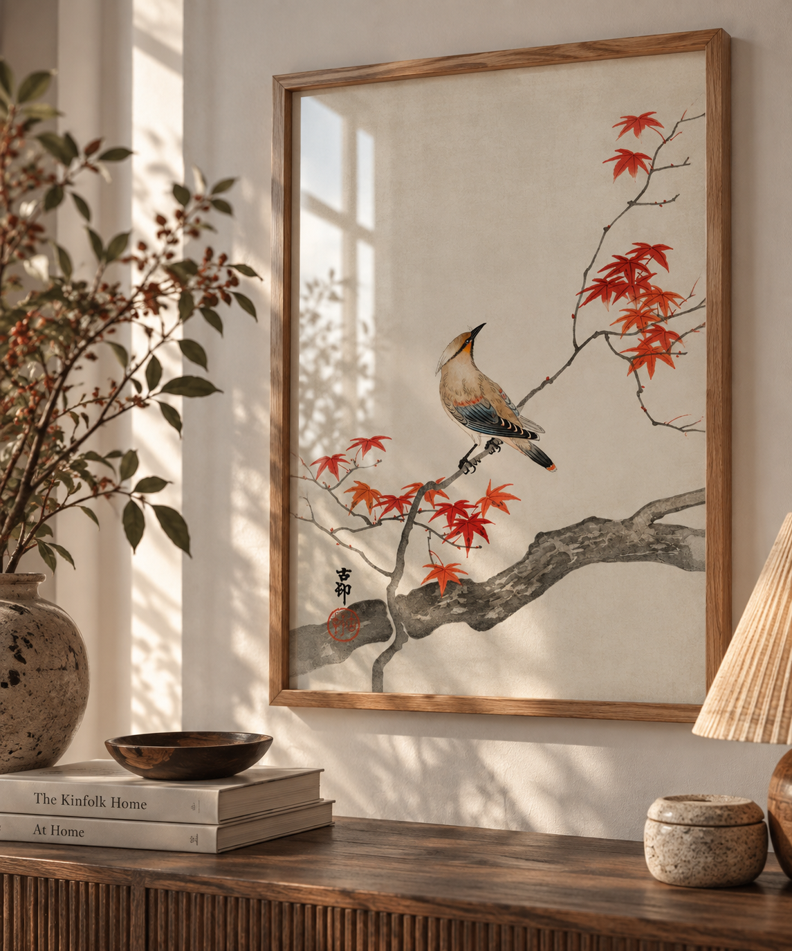 Autumn in Japan Poster Seti – Japon Sanatı Üçlü Duvar Dekoru - Görsel 3
