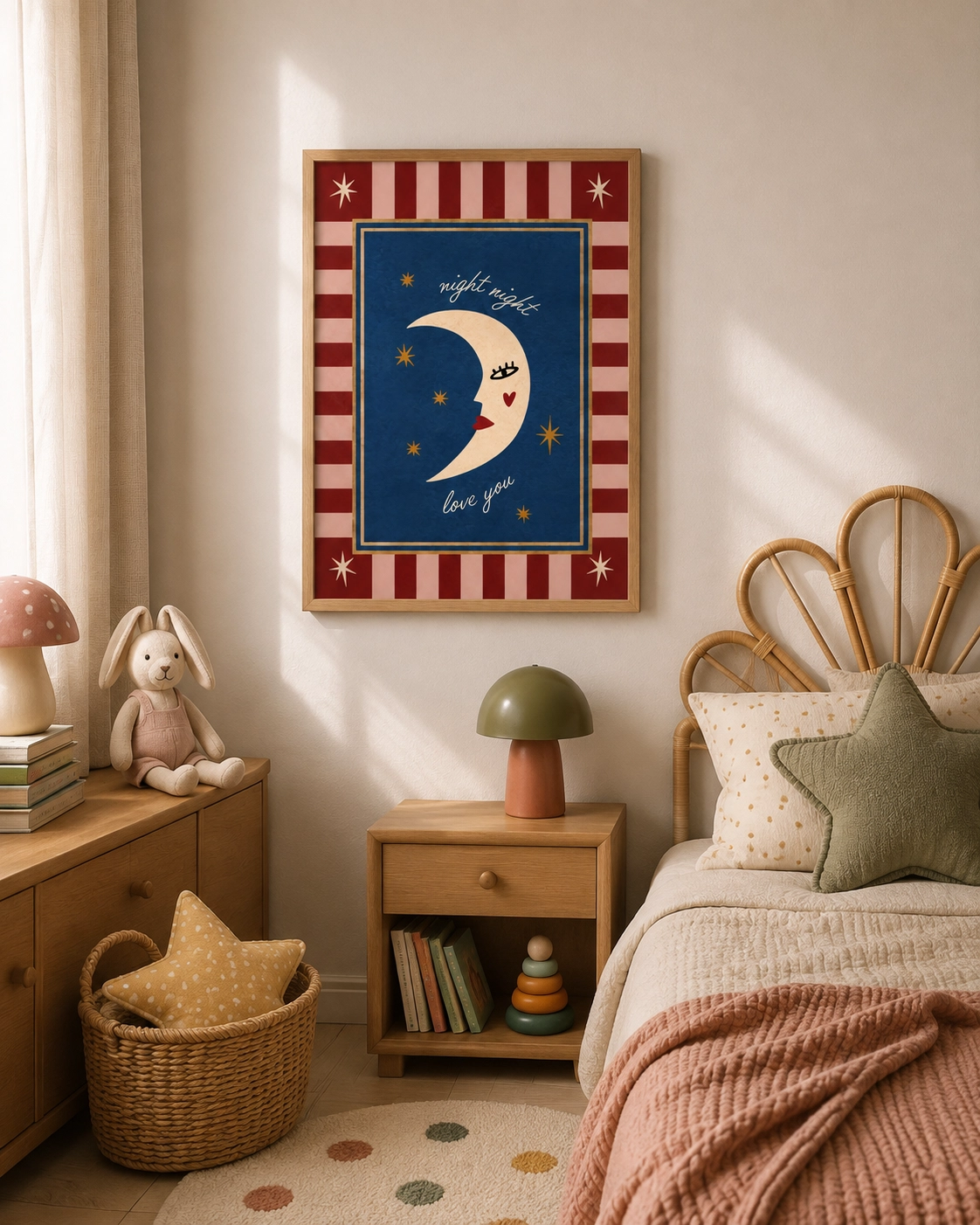 Night Night Love You Moon Poster — İyi Geceler Ay Posteri - Görsel 3