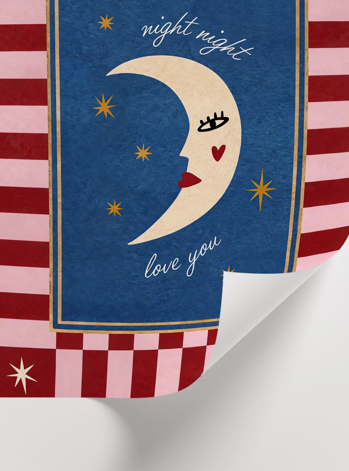 Night Night Love You Moon Poster — İyi Geceler Ay Posteri - Görsel 2