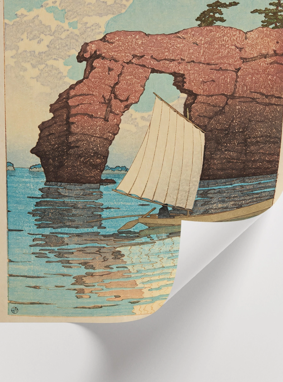 Sail Through Poster — Japon Deniz Manzarası ve Doğal Kaya Kemeri - Görsel 2