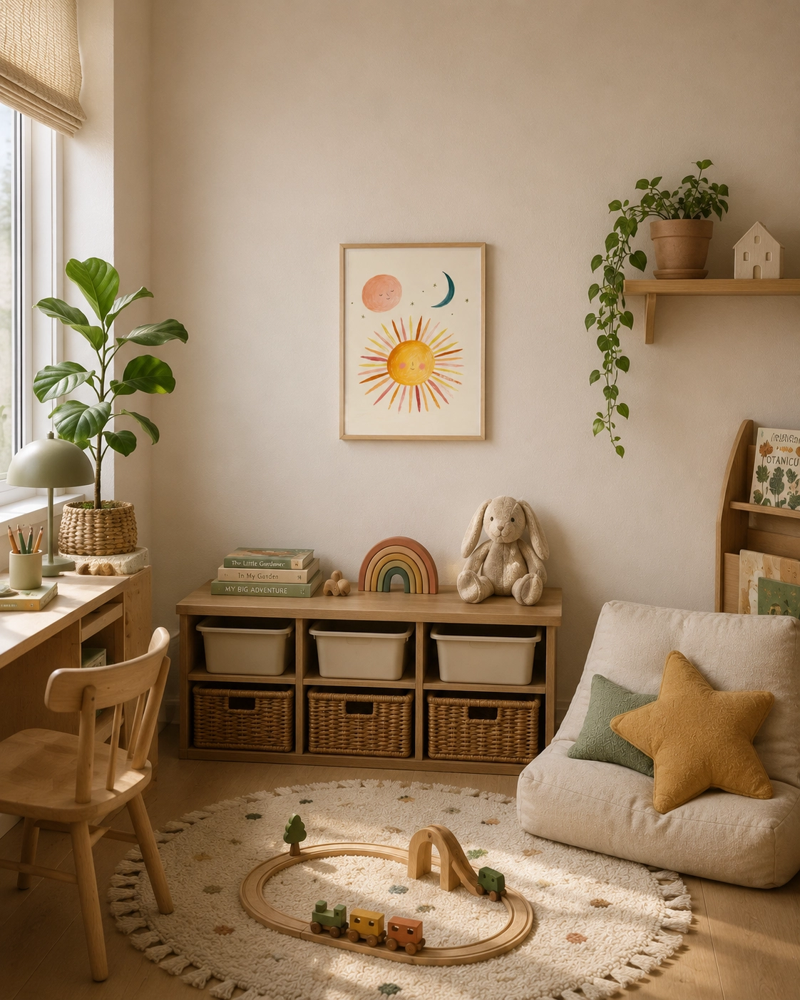 Sun & Moon Kids Poster — Güneş Ay Çocuk Odası Posteri - Görsel 3