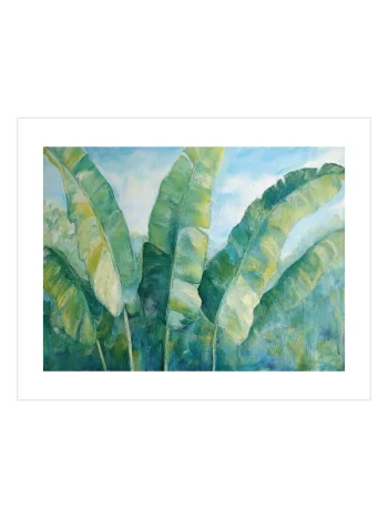 Tropical Leaves yeşil muz yaprakları posteri