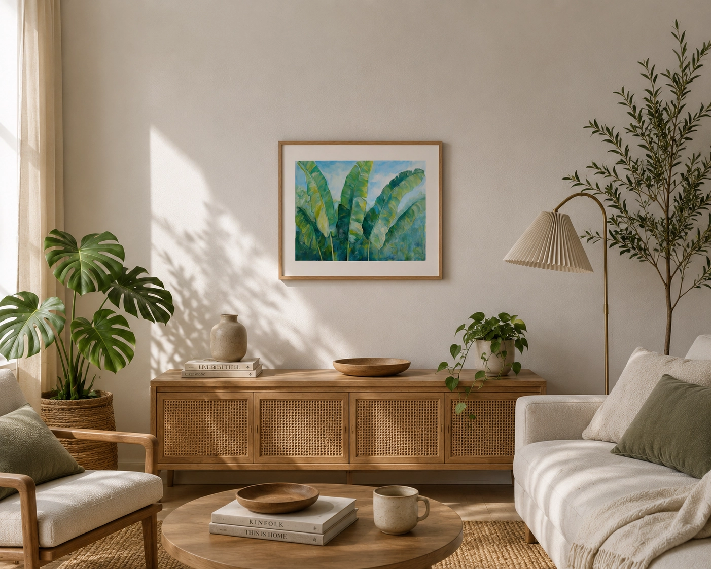 Tropical Leaves Poster — Yeşil Muz Yaprakları - Görsel 3