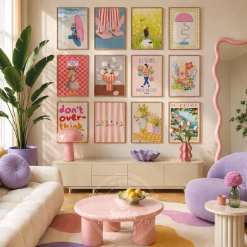 Good Mood Club Set — Dopamin Stil Renkli Poster Seti